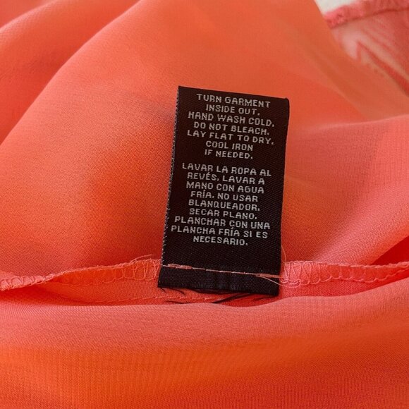 ZAC & RACHEL Woman Art Deco Top Size 3X Plus Guava Pink Sheer Flowy NWT- Defect - Picture 7 of 15